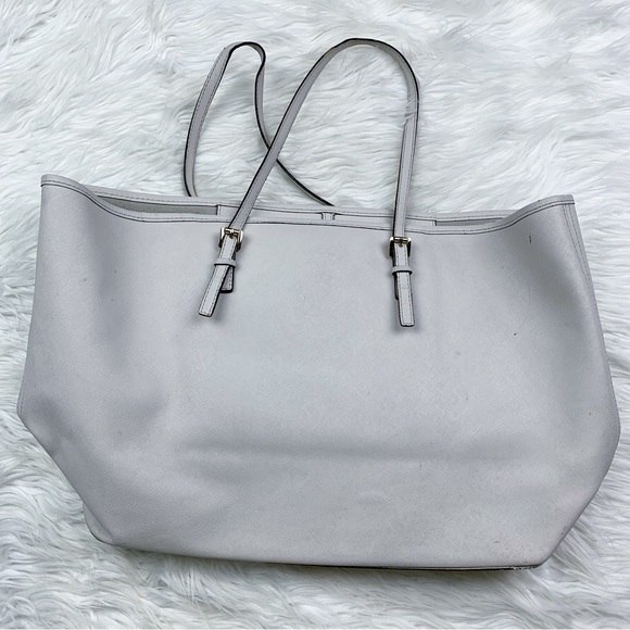 Michael Kors Jet Set Travel Extra Small Carryall Tote Bag Saffiano Leather White - Picture 6 of 11